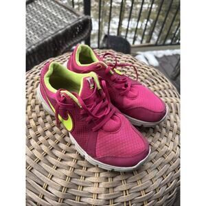 Nike Running Shoes Big Kids 6Y Women's 7.5 Pink Flex Run Flexible Sole Athletic